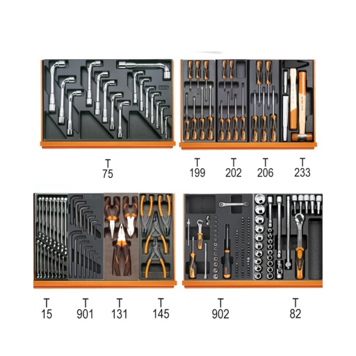 Composition en modules thermoformés 185 outils beta