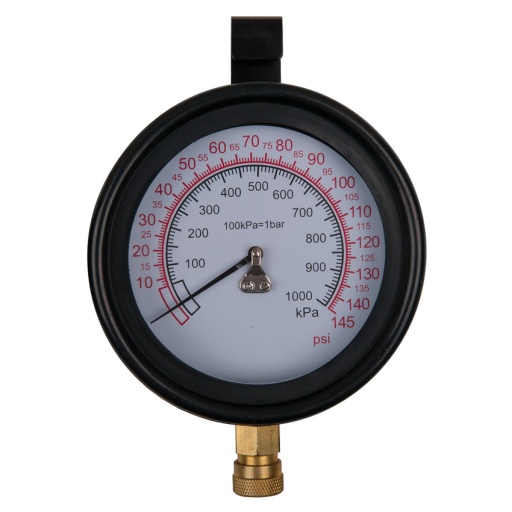 Manomètre Ø 100,0 mm, 0 - 10 bar avec raccord rapide 1/4"
