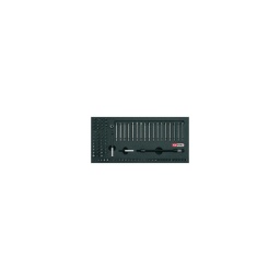 Module 101 embouts de vissage

- module de rangement en mousse haute densite
- résistant aux hydrocarbures

composition :
- 3 porte-embouts : 60-100mm et 190mm flexible
- 1 douille porte-embouts 1/4
- 1 adaptateur 1/4
- 79 embouts 1/4 25mm 
9 fentes (3 a 8mm 
5 ph
5 pz
9 6 pans(1.5 a 8mm 
12 6 pans perce
9 torx (t8 a t45)
9 torx percé (t8 a t45)
3 xzn
3 papillon 
4 tri-wing
4 spanner
4 torque
4 4 pans

- 17 embouts de vissage 75mm :
3 6 pans
3 torx perce
4 tri-wing
4 spanner 
3 torque
