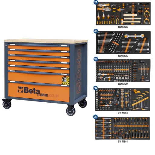 Servante mobile RSC24AXLP/7-O avec composition worker 418 pièces