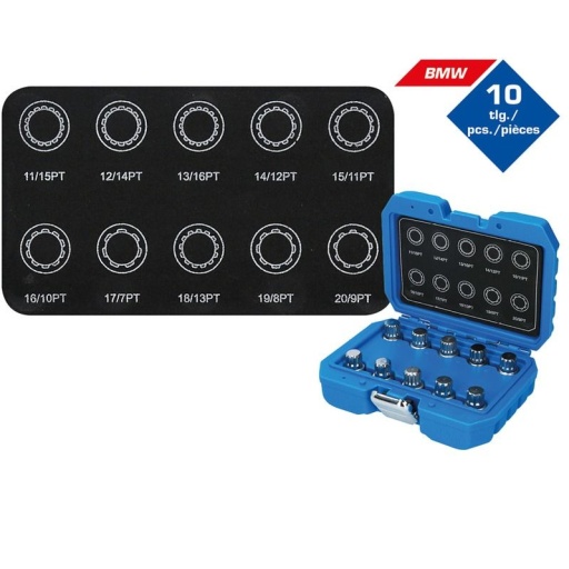Assortiment d'antivols de roue pour BMW 10 pcs