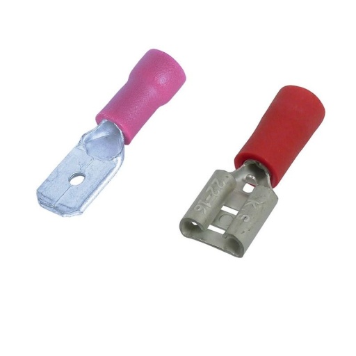 Lot de 10 cosses panachées plate rouge