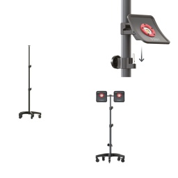 Le trépied sur roues Scangrip a été conçu pour le positionnement mobile des lampes de travail dans les garages ou les ateliers de carrosserie. Il facilite le déplacement de la lampe là où vous en avez besoin, tout en vous évitant de soulever des charges lourdes et inconfortables d'un lieu vers un autre. Positionnement rapide et facile de la lampe de travail sur le trépied sur roues. Une fois montée, la lampe peut être inclinée pour fournir un angle de faisceau optimal.

Hauteur extensible de 0,9 m à 1,9 m.
Idéal pour fournir un éclairage à faible hauteur de travail.
3 roues pour la stabilité, dont 2 roues blocables pour la sécurité.
En acier thermolaqué et adapté à une utilisation en intérieur et en extérieur.
Convient pour une utilisation avec les projecteurs Scangrip MultiMatch 3 (référence 03.5653) et MultiMatch R (03.5658). Peut également être utilisé avec les lampes Scangrip UV Extreme (03.5272) et UV Extreme Plus (03.5273), en conjonction avec un support de montage supplémentaire (référence 03.5915).