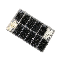 Composition des rivets plastiques :
n804583s x 20 
1758535570c. 6503800 x 30 
14063981. 6500911. n8030433 x 15 
6500898 x 25 
51717002953 x 15 
15506827 x 15 
14070914 x 15 
25524005 x 20 
204655395. 6004212 x 35 
10036503 x 15 
10109689 x 15 
6503860. n804675s x 15 