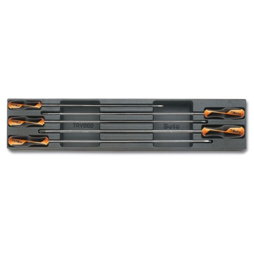 Module thermoformé tournevis plats+cruciformes extralong betagrip 5 pièces