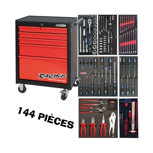 Servante 5 tiroirs dakar 144 pièces ks tools