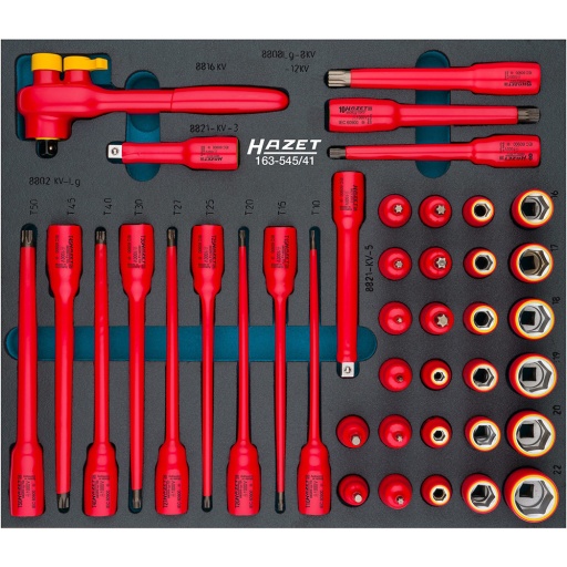 Module douilles 3/8 et cliquet isolé 1000v 41 pièces