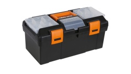 1 couvercle de rangement intégré dans le couvercle
2 bacs de rangement amovibles avec séparateurs réglables
1 récipient interne avec séparateurs réglables
Capacité de chargement : 30 kg
445x240x250 mm - 2 kg
55/B8N	6x7 - 8x9 - 10x11 - 12x13 -14x15 - 16x17 - 18x19 - 20x22 mm	
96/SC9	clés mâles 6 pans coudées  1,5 - 2 - 2,5 - 3 - 4 - 5 - 6 - 8 - 10 mm	
900	douilles 6 pans avec carré conducteur femelle 1/4"  4 - 4,5 - 5 - 5,5 - 6 - 7 - 8 - 9 - 10 - 11 - 12 - 13 - 14 mm	
900/21	rallonge - 1/4” 150 mm	
900/25	cardan avec carrés mâle et femelle 1/4"	
900BG/30	poignée emmanchée avec carré mâle 1/4"	
900/42	poignée coulissante avec carré mâle 1/4"	
900/55	cliquet réversible avec carré mâle 1/4" 	
1048N	Pince multiprise entrepassée 250 mm	
1128BMX	ciseaux d’electricien	
1150G	pince universelle, branches gainées avec double couche de PVC antidérapant, modèle grande capacité, finition industrielle 180 mm	
1201E	tournevis pour vis à fente 3x75 - 4x100 - 5,5x150 - 6,5x150 mm	
1202E	tournevis pour vis phillips® PH0x60 - PH1x80 - PH2x100 mm	
1370	marteau de mécanicien 300 g	
1692	mètre à ruban 3 m	
1771RL	Etui de 10 lames sécables 18 mm, pour 1771 et 1771BM, 1771HD	
1771	cutter à lame sécable 18 mm avec lames 18 mm

