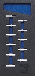Exécution Pro Torque®, profondeavec cannelureÉtendue de la livraison11 x clé à douille, carré 6,3 mm (1/4") : 4 - 5 - 5,5 - 6 - 7 - 8 - 9 - 10 - 11 - 12 - 13 mm