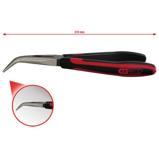 Pince &agrave; bec demi-rond coud&eacute;e SlimPOWER 210mm