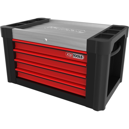Coffre de servante d'atelier PERFORMANCEplus P10TC 4 tiroirs noir/rouge
