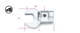 Clé à fourche 23mm pour clés dynamométriques entraînement 16mm