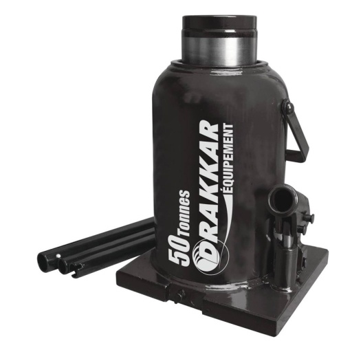 Cric bouteille hydraulique base soudée 50T