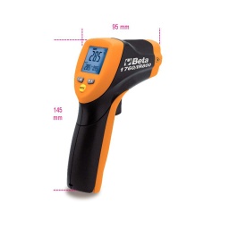 Thermomètrelaser 
gamm :-50°c/800°c/-58°f/ 1472°f
selection echelle: °c/°f
precision:?1.0% ou ?1.0°c / 20 °c

puissance laser: <1mw
reponse: 150ms
emissivite: 0.10/1.0 réglable
rapport distance: (d:s) 20:1
temperature d'exercice:0°c /50°c/32°f/122 °f
taux d'humidite : de 10% à 90% rh
afficheur lcd retroeclaire
fonction de maintien des donnees
auto-extinction
alimentation: 1 pile 9v (fournie)
etui souple en toile (fournie)
manuel d'utilisation
- qualité premium beta depuis 1939