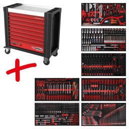 Servante d’atelier Performanceplus P25 avec 510 outils pour 7 tiroirs
