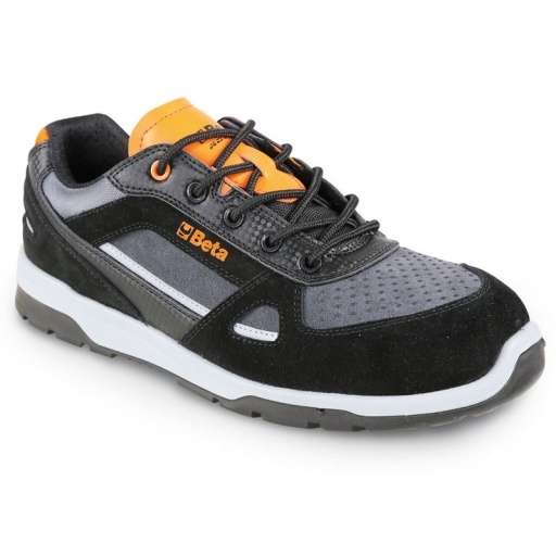 Chaussure basse en croûte de velours et microfibre hydrofuges avec inserts en carbone