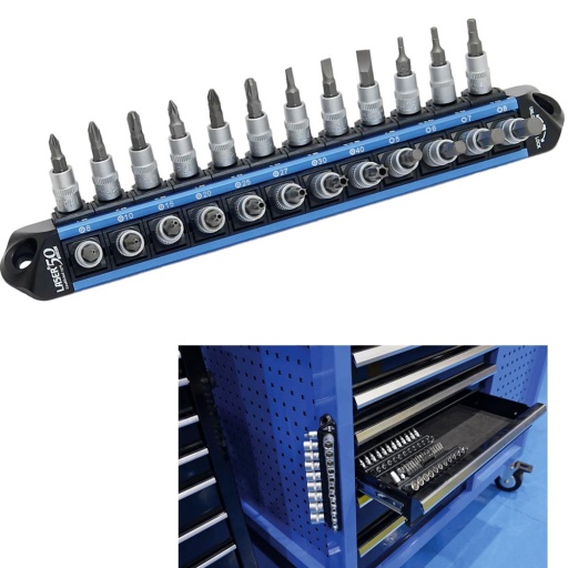 Rail douille mâle 1/4 24 pièces