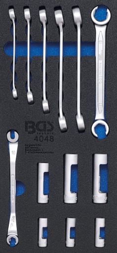 Module de douilles de clé polygonale ouverte et clé spéciale 10 mm (3/8") 13 pièces