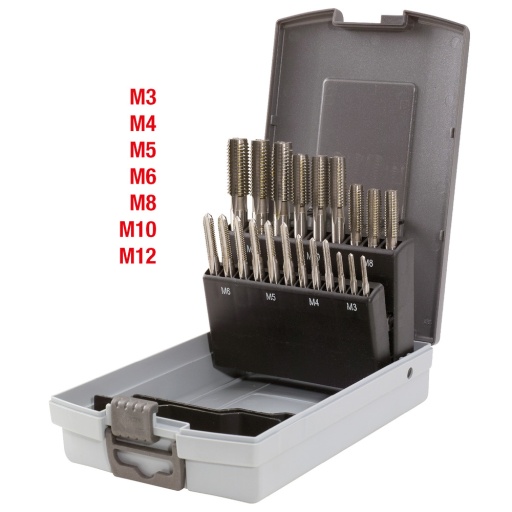 Coffret de tarauds HSS CO 21 pcs en box PVC M3-M12