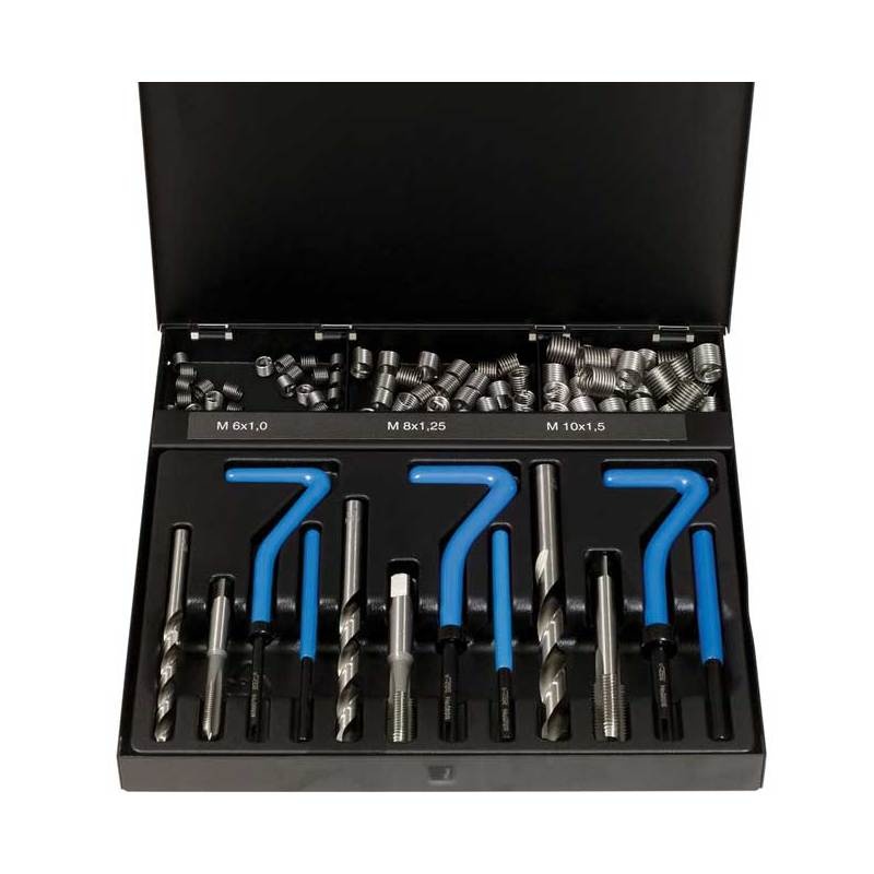 Coffret réparation filetage helicoid m6-m8-m10