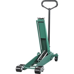 Cric rouleur 2T à haute levée avec roues PU
- Poignée ergonomique avec revêtement caoutchouc.
- Double rouleaux et roues pivotantes extra larges et silencieuses.
- Pédale de pompage pour un levage rapide du sabot d'appui vers la charge.
- Faible hauteur de châssis.
Idéal pour le chargement et le déchargement de gabarits de carrosserie.
Roues boggies pour faciliter le déplacement du cric sur des sols irréguliers.
Roues silencieuses, en polyuréthane
- Hauteur mini 110mm
- Hauteur maxi 745mm
- Longueur totale 1045mm
- 59kg
