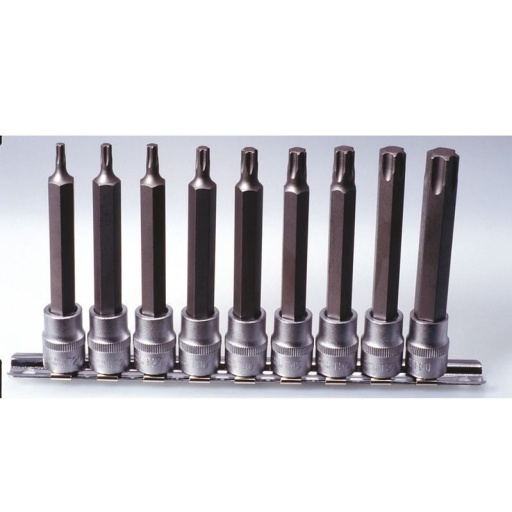 Rail de 9 douilles tournevis longues ultimate torx