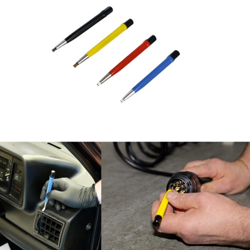 Jeu de stylos brosses abrasifs de 4 pièces