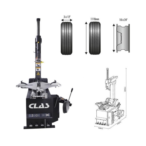 Machine à pneus automatique 10 a 24" 1 vitesse