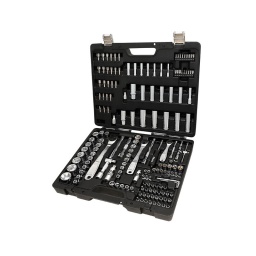 Coffret douilles beta easy
composition 1/4" :
- douille courte 4-4.5-5-5.5-6-7-8-9-10-11-12-13-14mm - douille longue 4-5-6-7-8-9-10mm - torx femelle e4-e5-e6-e7-e8
- cliquet 48 dts
- 2 rallonges 50-100mm + 1 cardan
- carré coulissant 1/4
- tv 1/4"
- embouts sur douilles 4 fentes. 6 cruciformes. 4 allen. 8 torx. 8 torx perce
composition 3/8" :
- douille courte 10-11-12-13-14-15-16-17-18-19mm - douille longue : 10-11-12-13-14-15mm + bougie 18mm - torx femelle e10-e11-e12-e14-e16
- cliquet 72 dts
- 1 rallonge 150mm + 1 cardan
composition 1/2" :
- douille courte 10-11-12-13-14-15-16-17-18-19-20-21-22-24-27-30-32mm - douille longue 16-17-18-19-22mm bougie 16-21mm - torx femelle e18-e20-e24
- cliquet 72 dts
- 2 rallonges 125-250mm + 1 cardan
- carré coulissant
- 42 embouts 1/4 et 5/16"
