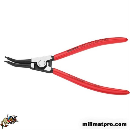 Pince de précision pointes coudées à 45°C pour circlips extérieurs 40-100mm 210mm