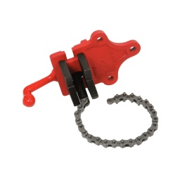 Etaux à chaine 10-165mm - support dente en forme de v
- base en fonte malleable
- mors en acier trempe
