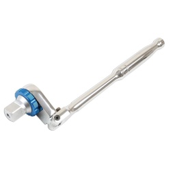 Profil fin avec une tête pivotante à 180 degrés et un mécanisme de raccord rapide. 
Augmentateur inclut 3/8"D<1/2" fabriqué en acier SCM440 avec un système de poussoir
Cliquet de 80 dents fabriqué en chrome Vanadium et complètement poli
Cliquet de 190mm de long - tourne à gauche et à droite