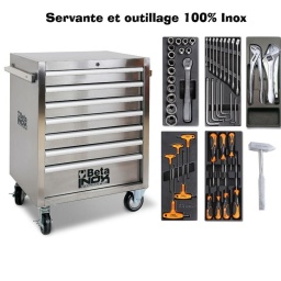 Offre unique au monde, une servante et outillage 100% inox