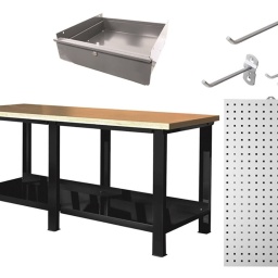 Ensemble &eacute;tabli 2M robuste et &agrave; charge admissible &eacute;lev&eacute;e 700Kg pour effectuer diff&eacute;rents travaux dans les ateliers. L'&eacute;tabli est &eacute;quip&eacute; d'une &eacute;tag&egrave;re interm&eacute;diaire m&eacute;tallique, des panneaux avec fond perfor&eacute; et les crochets pour rangement de vos outils. Composition du kit : 1 x EG 0336 ETABLI METAL 2m PLATEAU BOIS, 4 x EG 0357 PANNEAU PERFORE RANGE OUTILS 500x900x30mm, 2 x EG 0344 SACHET DE 10 CROCHETS DOUBLE &Oslash;6mm L.50mm, 2 x EG 0346 SACHET DE 10 CROCHETS SIMPLE &Oslash;6mm L.50mm, 1 x EG 0347 SACHET DE 10 CROCHETS SIMPLE &Oslash;6mm L.100mm, 2 x EG 0337 TIROIR.
Dimensions :
Plateau bois : L.2000 x l.740 x H.30mm.
Armature : L.1900 x l.692 x H.855mm.
Rangement (plateau m&eacute;tallique) : L.1900 xl. 610 mm.
Poids : 120kg.
SAV et consommables : EG 0337 TIROIR, EG 0357 PANNEAU PERFORE RANGE OUTILS 500x900x30mm.


Dimensions :
- plateau bois : L.2000xl.740xH.30mm
- armature : L.1900xl.692xH.855mm
- rangement (plateau m&eacute;tallique) : L.1900xl.610mm
- poids : 120kg




Charge admissible &eacute;lev&eacute;e
&Agrave; PROPOS DE LA MARQUE CLAS
Notre Marque CLAS &laquo; Garage Solutions &raquo; bas&eacute;e en Savoie (France), a &eacute;t&eacute; cr&eacute;&eacute;e en 1996. Nous sommes depuis toujours un acteur innovant de l&rsquo;&eacute;quipement et de l&rsquo;outillage technique pour v&eacute;hicules l&eacute;gers, utilitaires et poids lourds. Aujourd&rsquo;hui, nous &eacute;voluons vers un &eacute;cosyst&egrave;me offrant des solutions globales, b&eacute;n&eacute;fique pour l&rsquo;ensemble de nos partenaires. Nous nous adaptons &agrave; vos besoins et budgets, en &eacute;tant toujours plus simple et r&eacute;actif avec des hommes et des femmes experts, passionn&eacute;s, au c&oelig;ur d&rsquo;une digitalisation &agrave; votre service. Consolidant notre leadership en France, nous acc&eacute;l&eacute;rons notre expansion afin de devenir un acteur clef &agrave; l&rsquo;international. 