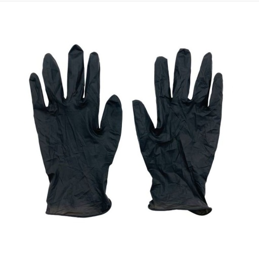 Gant de protection en nitrile noir, Taille L, boite de 100pces