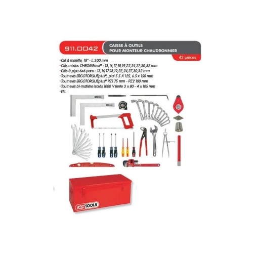 Caisse à outils pour chaudronnier 42p