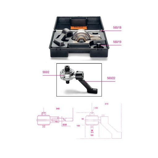 Coffret multiplicateur de couple+access 5:1 max 1300nm beta série 560c2