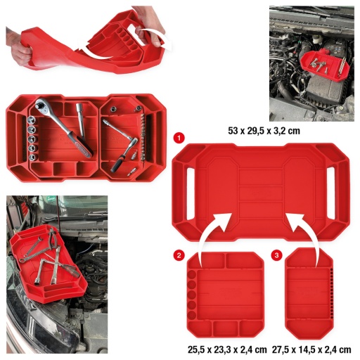 Jeu de compartiments à outils en silicone 3 pcs