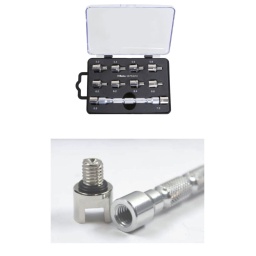 Set clé universelle à embout interchangeable avec 10 embouts, pour serrage des rayons de roues
