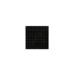 Panneau métalique mural pour bacs de rangement 
Construction métalique robuste et fournis avec fixations
Dimensions: 450mm x 450mm
64 crochets 
Finition en noir
Permet de ranger 16 petits bacs de rangement ou 9 grands bac de rangement. 