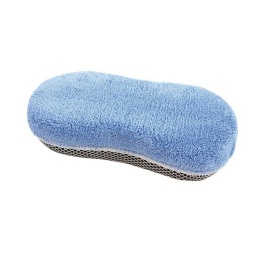 Double face : une face en fibres douces pour laver, l'autre face en filet de grattage pour enlever facilement les insectes des pare-brises. 
Parfait pour nettoyer les véhicules, vitres et miroirs. 