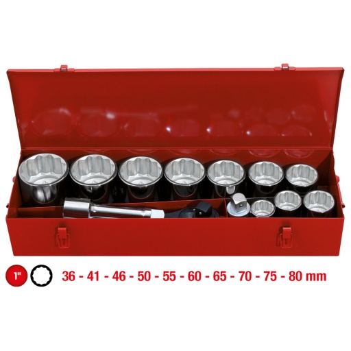 Coffret de douilles 1'' 15 pcs