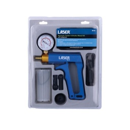 Kit test automobile, réglage et pompe à vide de purge de frein avec adaptateur. Idéal pour une vaste variété d'applications automobiles.
Les applications pour voitures et motos incluent : Purge de frein et d'embrayage, extraction de fluides, test de vanne à vide (turbo, RGE), test de régulateur de pression de carburant.
Le kit comprend : 1 réservoir de liquide (4.5 floz) [133 ml], 3 bouchons de réservoir, 5 tuyaux de raccordement.
2 adaptateurs universels de vis de purge, 8 adaptateurs coniques.
1 raccord en T, 1 raccord droit et un raccord coudé.
Débit de pompe = 1in³ [16 cm³] par course. Jauge 0 à 30 In/Hg (pouces de mercure). 0 à 760 mm/Hg (millimètres de mercure)