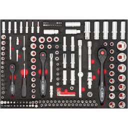 Module douille 1/4 3/8 1/2, 172 pièces
Compo 1/4 de 4 à 14mm
Compo 3/8 de 10 à 19mm
Compo 1/2 de 10 à 32mm
- Dimension 563x393mm