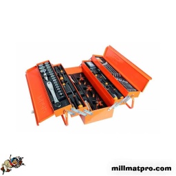 Caisse à outils complète beta easy 91 pièces
composition 1/2 :
- douille courte 10-11-12-13-14-15-16-17-18-19-20-21-22-24-27-30-32mm - cliquet 72 dts + cardan + rallonges
- 1 pince multiprise + cutter
- clé mixte 8-9-10-11-12-13-14-15-16-17-19mm - jeu clé allen
- tournevis plat cruciforme et 31 embouts
- 3 pinces (coupante/m2ca/cigogne)