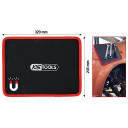 Utilisation universelle
Pour ranger les outils, les vis, etc.
Fixation facile sur les surfaces magnétiques
Surface en plastique structurée
Facile d’entretien