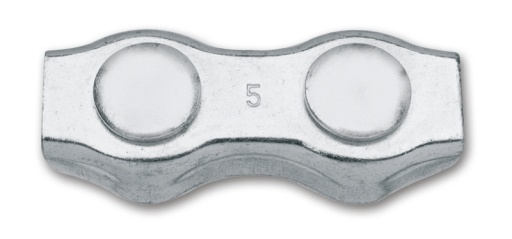 Serre-câble plat, 2 boulons, zingué