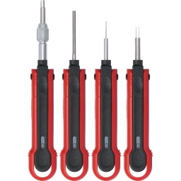 D&eacute;verrouillage sans dommage de fiches-contacts rondes et plates
Ouverture de verrouillages secondaires
Couverture optimale
Pour la plupart des marques
Avec 2 niveaux de montage
Coffret robuste en mati&egrave;re plastique
