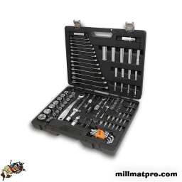 Coffret douilles beta easy
composition 1/4 :
- douille courte 4-4.5-5-5.5-6-7-8-9-10-11-12-13-14mm - douille longue 6-7-8-9-10-11-12-13mm - cliquet 48 dts
- 2 rallonges 50-100mm + 1 cardan
- carré coulissant 1/4
- tv 1/4"
- douille porte embout
- 18 embouts de vissage
composition 1/2 :
- douille courte 10-11-12-13-14-15-16-17-18-19-20-21-22-24-27-30-32mm - douille longue 14-15-17-19-22mm - cliquet 72 dts
- 2 rallonges 125-250mm + 1 cardan
- augmentateur 3/8 1/2
- 16 embouts 5/16"