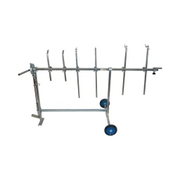 Chevalet de carrosserie rotatif
- idéal pour deposer les capots moteurs. les hayons. les ailes et les pare-chocs pour des travaux de ponçage ou de peinture
- réglable en largeur. hauteur et inclinaison
- permet l'application sans interruption de la peinture
- charge maximale de 35 kg